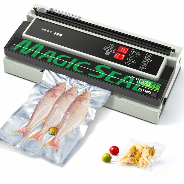 Scelers Magic Seal MS4005 Machine de scellant à vide commercial, machine d'emballage à vide de viande de scellant, compatible avec les sacs Mylar Packer à vide