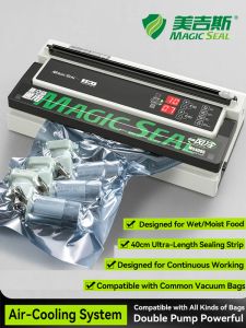 Scelleurs Sceller Sceller Sceller Magic Seal MS4005 Machine d'emballage pour les sacs en plastique Produits Contenant des contenants de stockage Mylar Auto Manual Modes Accueil