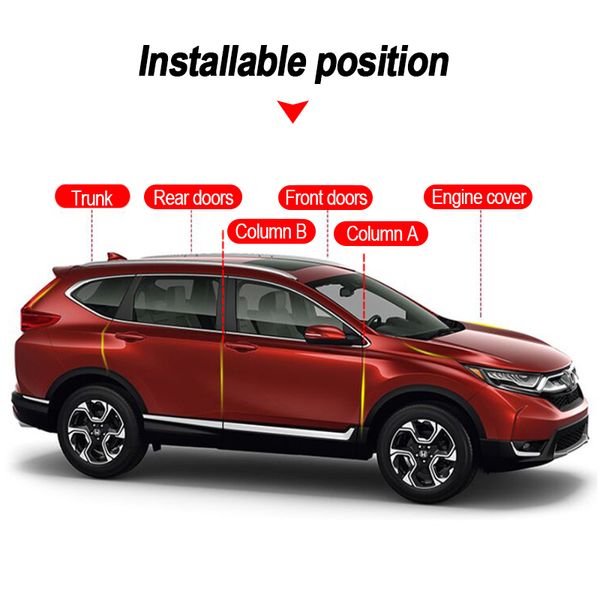 SEAMTAL 25m Puerta de automóvil Sello de goma actualización de doble capa Sellado de automóvil Sellado Protector Impedido de clima insonorizado para la puerta del automóvil troncal