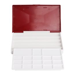 SEAMIART 1PC PALETE DE LA PAUTÉE A WATERIE SOINDE VIDE Half Pan Full Pan Storage Multificonction Plastic Painting Box Case aquarelle