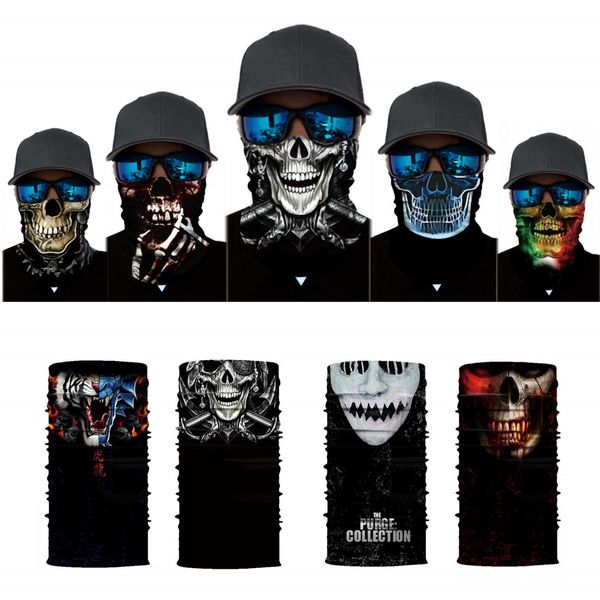 Pañuelos sin costura Bufanda de ciclismo multifuncional Película Payaso Anime Skull Magic Turbante Hombres Mujeres Deportes al aire libre Diademas Cool Face Mask