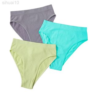 Culottes sans couture pour femmes Culottes taille haute Culottes brésiliennes Sous-vêtements sexy Sous-vêtements féminins Culottes coupées à jambe haute Lingerie sexy L220802