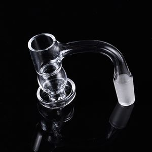 Clous de banger à quartz à bord biseauté entièrement soudés sans couture avec seau à billes accessoires pour fumer 10mm 14mm mâle 45 90 degrés FWQB12