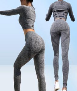 Soussold Gym Vêtements Femmes Gym Yoga Set Fitness Workout Settout Yoga Top et Legging Athletic Women039S Sportswear Suit4379258