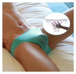 SEamless Men039s Briefs 2019 Summer Bikini Swimwear Mens Low Sous -wear Pinis Penis Silk Ice Underwear Men Transparent Briefs7681749