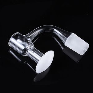 Quartz Banger sans couture 2mm d'épaisseur Accessoires pour fumeurs Bord biseauté Quartz Bangers Nail White Buttom 45 90 Degré 10mm 14mm Mâle Joint Nails Dab Rig Pour Bong En Verre