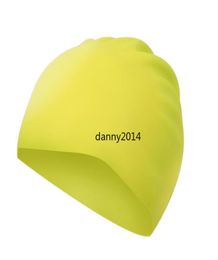 Bonnet de bain en caoutchouc sans couture bonnet de bain en latex imperméable de qualité supérieure pour cheveux longs 100 silicone couleur unie adultes enfants flotteurs d'eau ear1094990