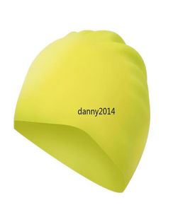 Bonnet de bain en caoutchouc sans couture bonnet de bain en latex imperméable de qualité supérieure pour cheveux longs 100 silicone couleur unie adultes enfants flotteurs d'eau ear1094990