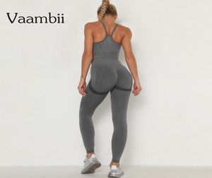 Ensemble soutien-gorge et leggings de sport sans couture pour femme, 2 pièces, leggings et haut sportif, ensembles actifs pour dames, exercice de course à pied, Wear1366448