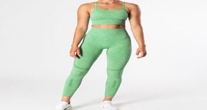 Seamless Sports sets Femmes Yoga 2 pièces Set Workout Jogging Jogging Costumes for Outfit8567551