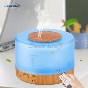 Searide 500ml luchtbevochtiger afstandsbediening ultrasone aroma etherische olie diffuser koele mist maker EU AU UK VS voor thuiskantoor 210709