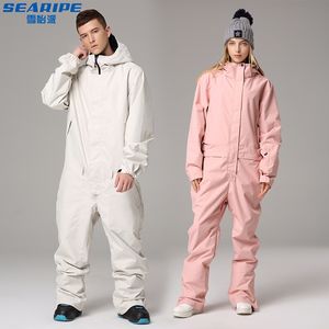 Searipe Ski Suit Women en Men Mountain Skiing Jacket + Snowboard Pants Vrouwelijke waterdichte Winter Warm Snow Jumpsuit