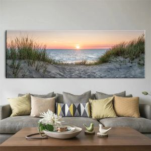 Pintura de lienzo paisajístico de la playa de costas pájaros de lienzo de la isla de la isla de la isla de la isla de la cola de arte de la pared de la pared de la pared y estampados decoración del hogar sin marco