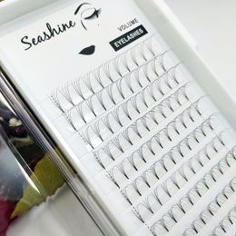 Seashinebeauty 4d STEM Corto Volumen de ventiladores premiados Volumen Extensiones Ventiladores prematuros Luchas de lujo hechas a mano 8-15 mm 0.10 Grosor superior Calidad superior