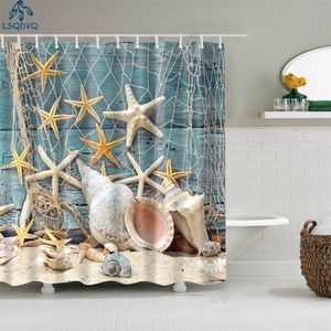 Seed Scenic Beach Shells douchegordijnen badkamer gordijn frabisch waterdicht polyester bad voor 180x180 cm y200108