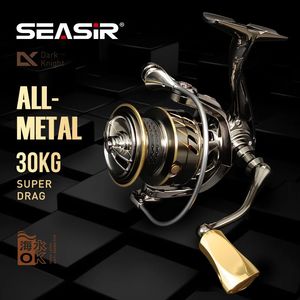 SEASIR Dark Knight Power Handle carrete de pesca giratorio totalmente de Metal ultraligero 71BB Super Drag 30kg aparejos de pesca de agua salada 240227