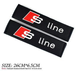 Housse de ceinture de sécurité, étui de style de voiture pour Audi S line SLine A4 B6 A6 C7 A3 8V B8 A6 C5 B7 B5 C6 Q5 A5, accessoires de style automobile en coton