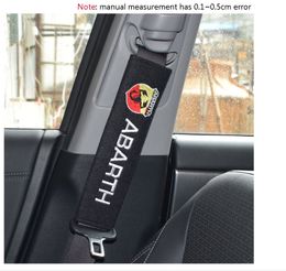 Funda de algodón puro para cinturón de seguridad, funda de estilo de coche para Fiat 500 Abarth Punto 124 125 500 695 OT2000, accesorios de estilo de coche, 2 unids/lote