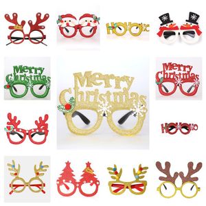 Lunettes de Noël Cadre Verre PC Flanelle Cosplay Fête Ornement De Noël Cadeaux WY1427Q