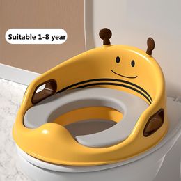 Stoelhoezen cartoon zindelijkheidstraining stoel voor kinderen jongens meisjes peuters toiletbril voor baby met kussenhandvat en rugleuning toilettrainer 230620