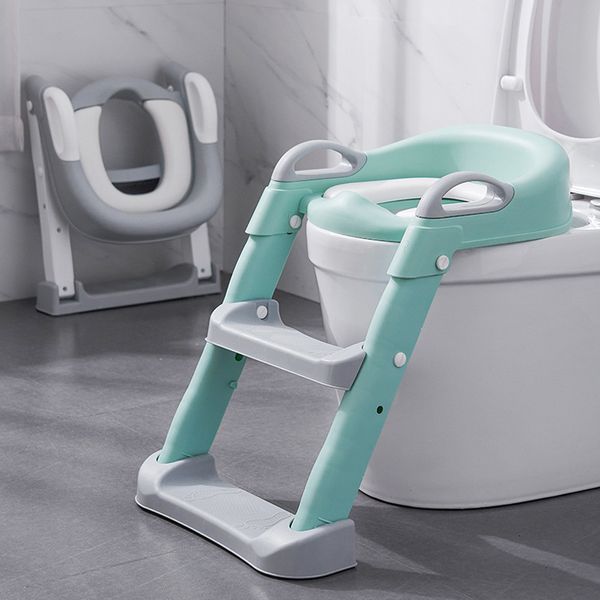 Fundas de asiento Asiento plegable para orinal infantil, respaldo para orinal, silla de entrenamiento con taburete, escalera para bebé, niño pequeño, asiento para orinal seguro portátil 230217