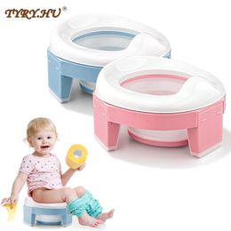 Stoelhoezen TYRY.HU Baby Draagbare Toilet Multifunctionele Pot Siliconen Baby Opvouwbare Zindelijkheidstraining Seat 3 in 1 Travel Training Stoel Toiletpot 230620