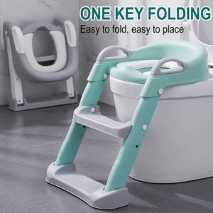 Stoelbedekkingen upgrade cusion vouw urino rugleuning trainingsstoel w stap ontlasting ladder voor peuters baby veilig toilet 221208