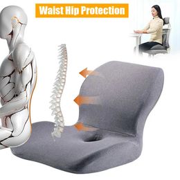 Cojín de asiento soporte lumbar de almohada de espuma de la almohada cojines de silla de oficina para cojines del asiento de la parte posterior y el tope almohada de soporte de espalda 240426