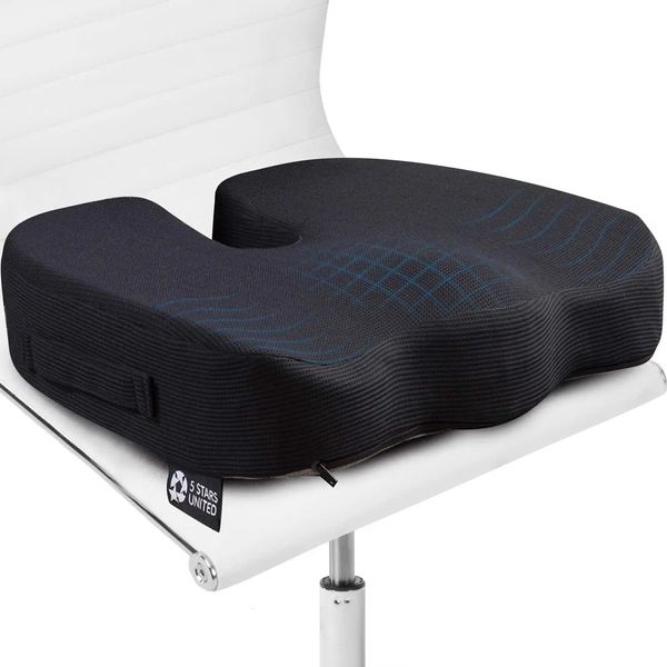 Cojín de asiento silla cojines cojines de almohada almohadilla de espuma de espalda para alivio para alivio soporte de cadera masaje ortopédico pi 2312222