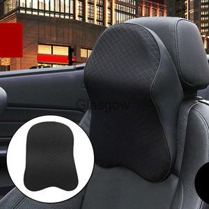 Coussins de siège 1X siège de voiture appui-tête coussin en mousse à mémoire de forme oreiller tête cou repos coussin de soutien noir pour avion train bus voiture regarder la télévision x0720