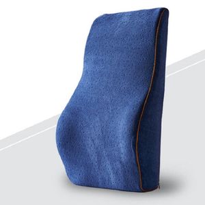 Coussins de siège Oreiller dorsal lombaire pour chaise de bureau avec sangles Mousse à mémoire de forme Respirant Correction de la posture Ajustement de la courbe du corps Soutien total