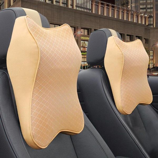 Coussins de siège Coussin d'appui-tête de voiture Oreiller en mousse à mémoire de forme Support de repos de cou Accessoires de coussin doux