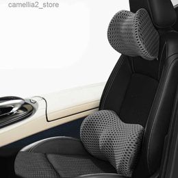 Coussins de siège Oreiller d'appui-tête de voiture Support de voyage Oreillers de cou doux universels Coussin en mousse à mémoire de forme Support lombaire de voiture Oreiller d'appui-tête automatique Q231018