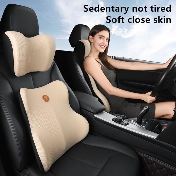 Coussins de siège voiture Heck oreiller taille 3D tissu respirant est doux et confortable adapté aux accessoires de voyage généraux