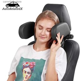 Cojines de asiento Cuello de coche Reposacabezas Almohada Cojín Asiento de coche Memoria Espuma Pad Dormir Cabeza lateral Soporte telescópico en la columna cervical para adultos Niño Q231019