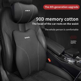 Cojines de asiento Almohada de cuello de coche Restricción de cabeza ajustable Almohadas de asiento de automóvil 3D para Mercedes-Benz E63 Piezas de reposacabezas Q231018