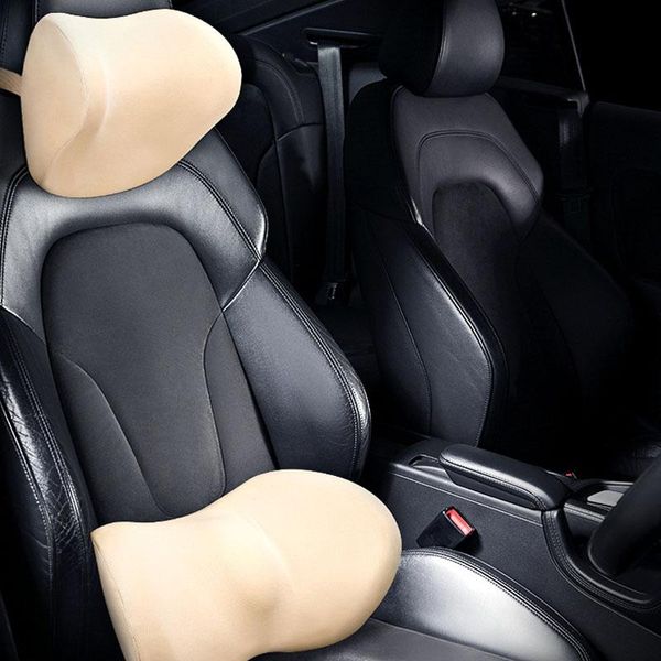 Cojines de asiento Almohada para el cuello del coche Memoria Soporte lumbar Tipo cóncavo Reposacabezas Cojín envolvente Almohadas traseras para automóviles