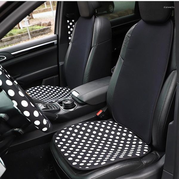 Cojines de asiento Juegos de automóviles con estampado de puntos Asientos de cojines para automóviles para mujeres Productos Accesorios interiores Alfombrillas universales para todas las estaciones