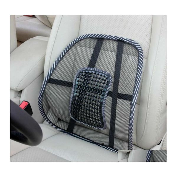 Coussins de siège Chaise Support dorsal Mas Coussin Relief en maille Attelle lombaire Voiture Camion Bureau Accueil Drop Delivery Mobiles Motos Interi Dhmz0