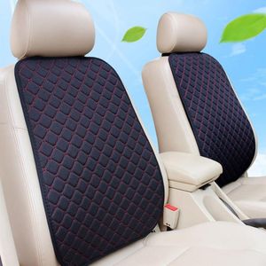 Seat Cushions Flax Car Backrest Cover Protector Linen Front Cushion Pad Mat Universal Slip For Auto Interior Truck Suv Van