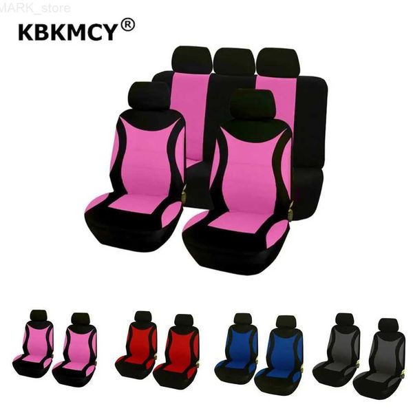 Cojines de asiento KBKMCY Fundas de asiento de coche en negro y rosa para mujeres y hombres para C3 AIRCROSS II (2R_ 2C_) Citroen c1 celysee ds3 c4 ds4 Fundas de asiento de automóvil L231226