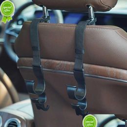 Coussins de siège Nouveau 2pcs MTI-Fonctionnel Sièges arrière Crochets Porte-parapluie de voiture Sacs Crochet de rangement Organisateurs intérieurs Accessoires Drop Deli Dhvjm