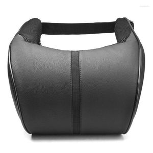 Seat Cushions PU Leather Ergonomic Design Car Head Support Memory Foam Neck Pillow Rest Travel