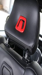 Autocollants pour appuie-tête de siège, crochets de décoration, couvertures de garniture adaptées à la Ford Mustang 20152016, accessoires d'intérieur de voiture ABS4396649
