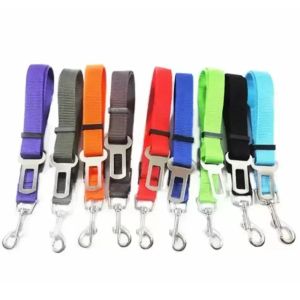 Ceinture de sécurité harnais laisse Nylon chien ceinture de sécurité laisses chiens de compagnie ceintures de voiture chiot voyage Clip fournitures 10 couleurs 0126