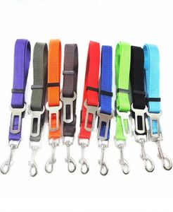 Arnés del cinturón de seguridad Correo de nylon Cinturón de asiento de asiento Cinturas de automóviles para perros Dogs Clip de viaje suministros de mascotas 10 colores YW3900Q7541451