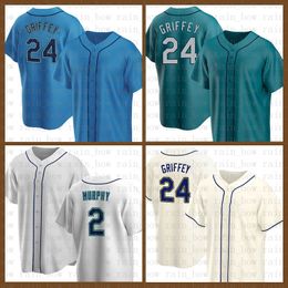 Maillot de baseball Mariners 2022 Ken Griffey Jr. Jake Fraley Tom Murphy Luis Torrens Jarred Kelenic Abraham Toro Mitch Haniger Kyle Lewis Adam Frazier J.P. Crawford