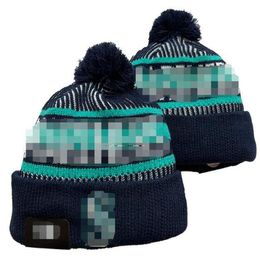 Seattle Beanie Mariners Mutsen Noord-Amerikaanse honkbalteam zijpatch Winterwol Sport gebreide muts Skull Caps