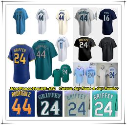 Maillot de baseball Seattle City Connect Ken Griffey Ty France Jp Crawford Cal Raleigh Kolten Wong Jose Caballero Pollock George Kirby