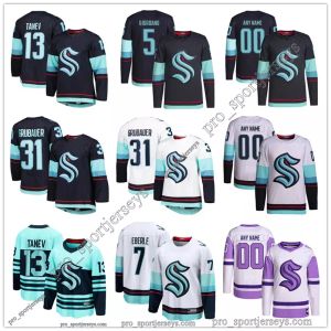 Seattle Custom Kraken Hockey Jerseys 29 Vince Dunn 10 Matty Beners 37 Yanni Gourde 13 Brandon Tanev 22 Oliver Bjorkstrand 7 Eberle 31 Philipp Grubauer